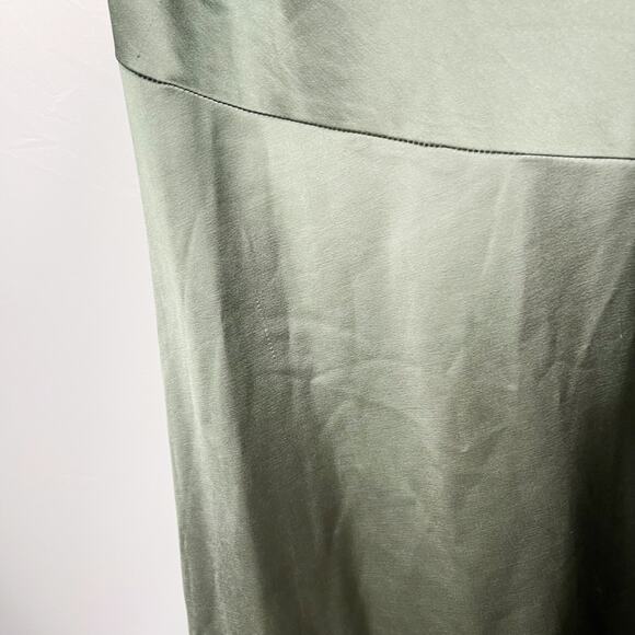 Significant Other US Size 10 Fern Green Olinda Dress Maxi One Shoulder Draping - Picture 8 of 16